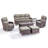 5-7 Person Outdoor Wicker Patio Conversation Set With Ottomans-678485408-678485411