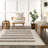 Jasmina High/Low Striped Shag Area Rug-1713139188