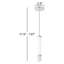 Luminaire suspendu cylindrique DEL 2 lumières Delna