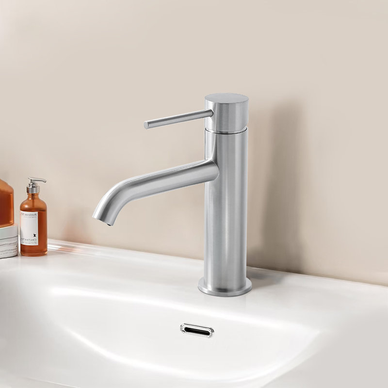 Robinet de salle de bain, Nickel brossé