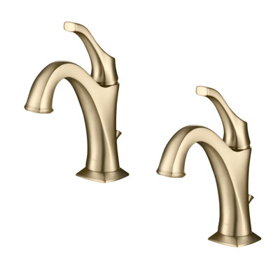 Kraus Arlo Single Hole 1-Handle WaterSense Bathroom Sink Faucet with Drain and Deck Plate