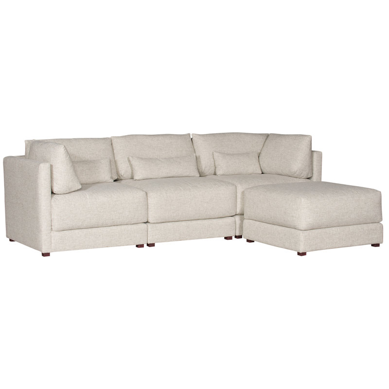 Dove Square Ottoman, Jack Linen 100% Polyester
