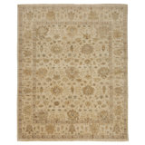 Barrow Wool Oriental Area Rug in Beige/Taupe