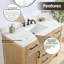 Arbios 48" Quartz Single Bathroom Vanity Top with Lavatory Faucet Holes-92756960