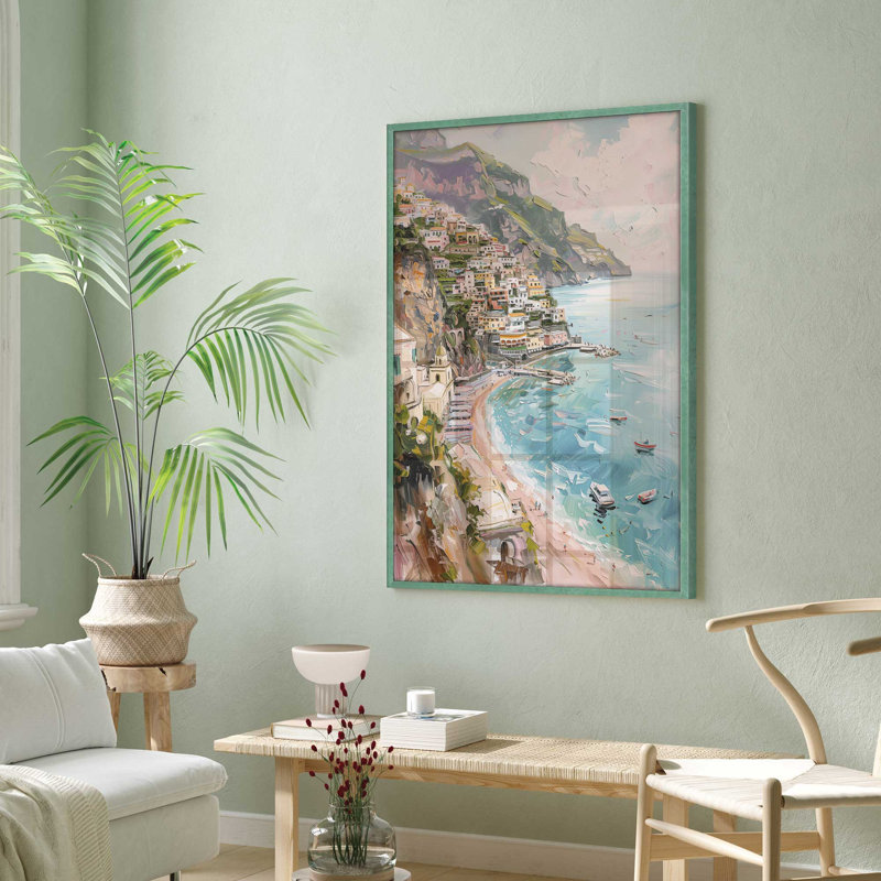 «Coastal Charm», impression encadrée sur papier par Azure Artisanal Studio, H 21 po x l 17 po x P 1,375 po, Citronnelle