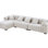 139'' Channel Tufted Velvet Modular Sofa with Left Chaise - Elegant Beige