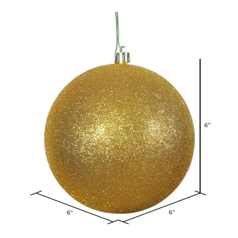 Ornement boule des Fêtes, Or antique, 4, 6'' H x 6'' W x 6'' D
