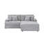 Canapé de 88,58 pouces en velours côtelé gris, un pied de rangement simple et quatre coussins, doux comme un nuage, élégant canapé paresseux, convient au salon et au bureau