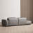 Gray Genuine Leather Modular Sofa cushion couch