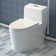 Dual-Flush Elongated Wall-Mount Toilet, Upflush Toilet System with Powerful 600W Macerator Pump, Macerating Toilet for Basement (Seat Included)