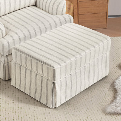 30.3'' W Skirted Upholstered Storage Ottoman