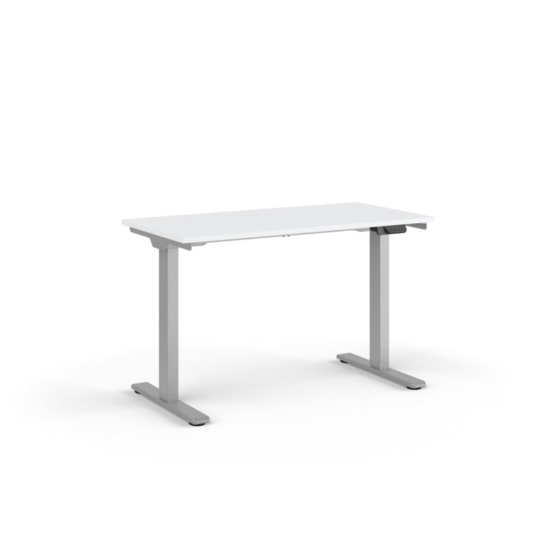 eFloat Go 2.0 Height Adjustable Standing Desk, 48" W x 24" D, White Laminate
