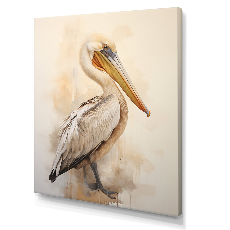 Pelicans Tranquil Perch II sur toile, H 20 po x l 12 po x P 1 po, Toile tendue