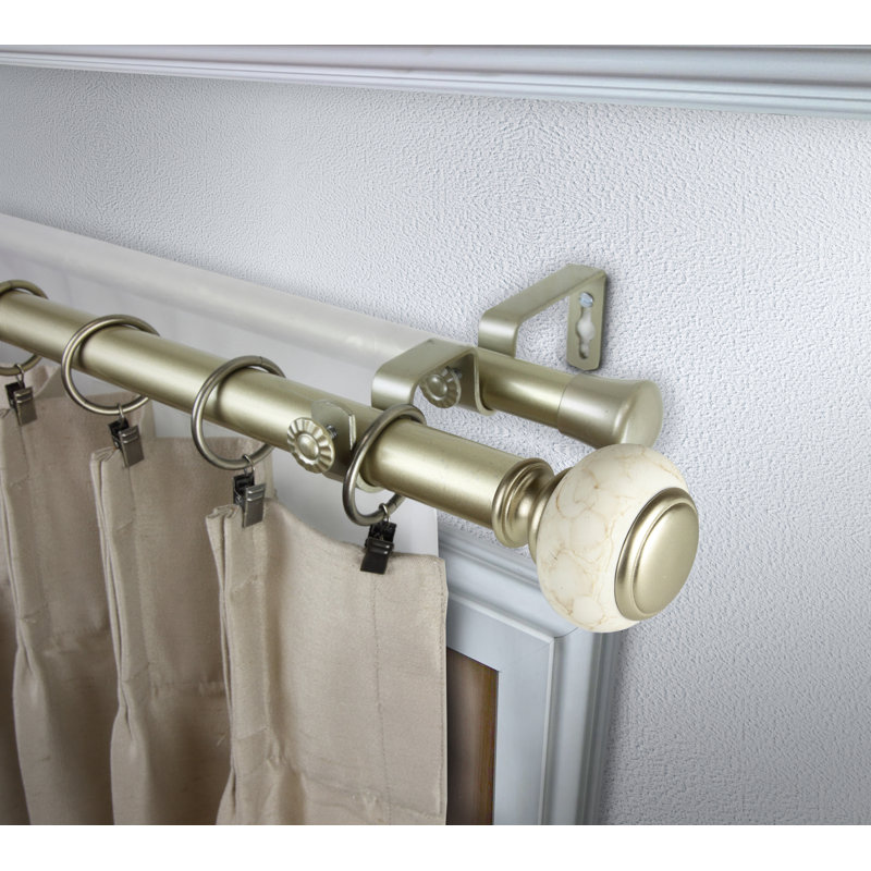 Tringle à rideaux double McWethy, H 2,75 po x l 120 po x P 6,75 po, Or