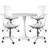 Clear Acrylic Desk Chair - Armless Office Chair, Height Adjustable, Rolling Chair - Modern Ghost Chair, Perfect For Home Office Or Vanity With Swivel Function, 4 Pack