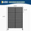 Metal Privacy Screen – 72"H x 47"W Freestanding Decorative Panel with Stand for Outdoor Use – Ideal Patio Divider, Porch Screen, Garden Privacy Wall