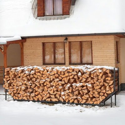 43.9cm W Metal Log Rack