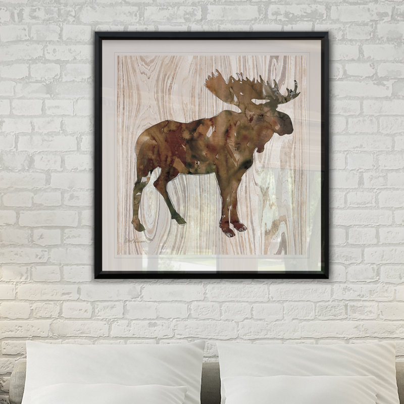 Pine Forest Moose - reproduction de cadre photo, H 30,5 po x l 30,5 po x P 1,5 po