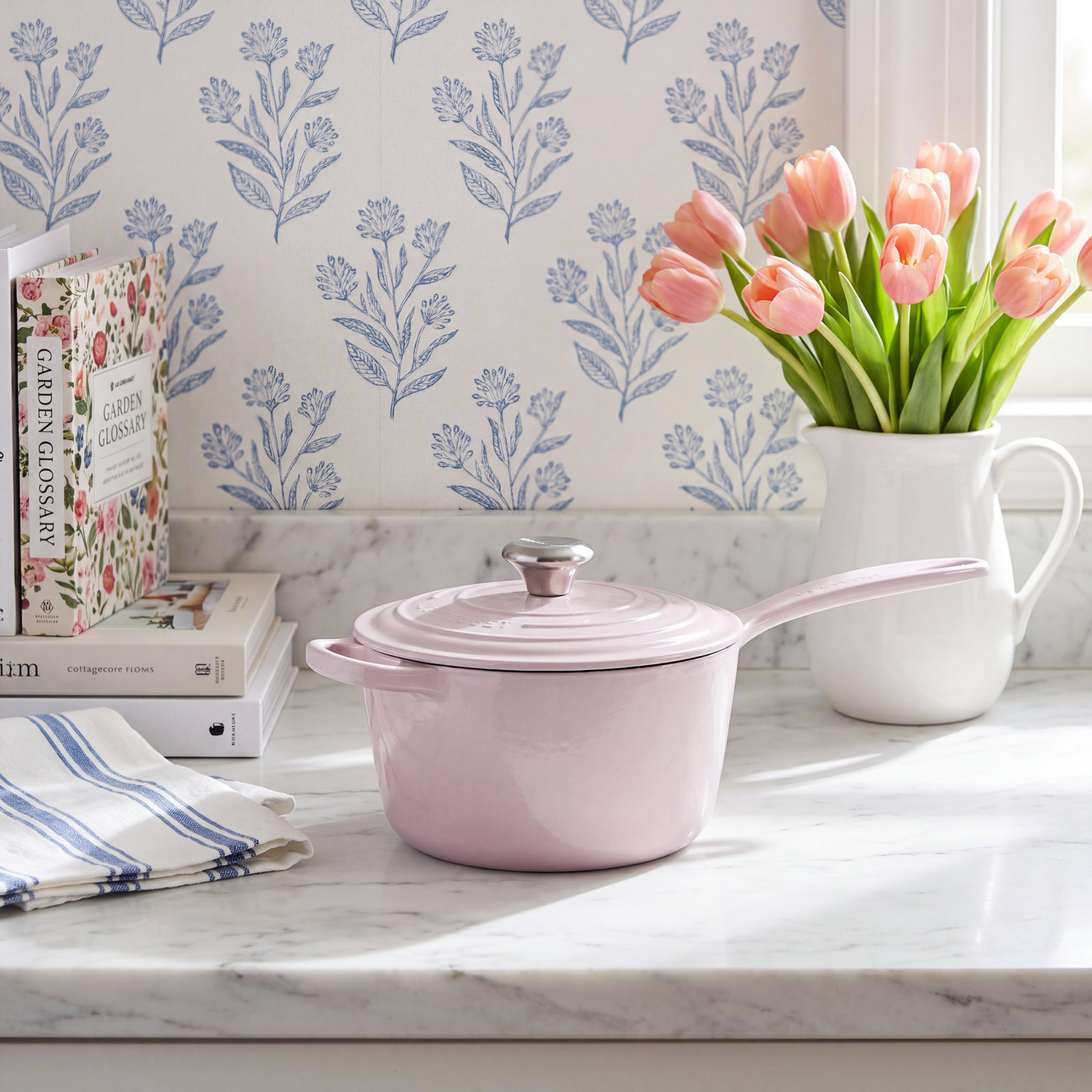 Le Creuset Signature Enameled Cast Iron Saucepan, 2.25 qt., Cerise