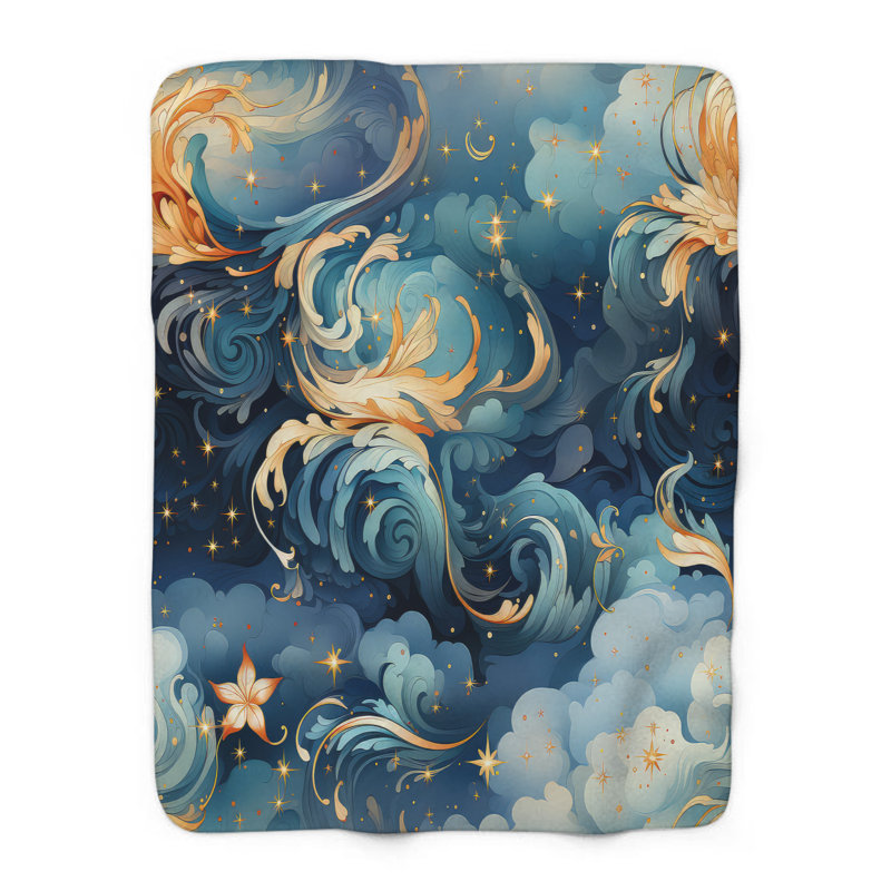 Couverture rétro Dreamscape Celestial, Grand lit