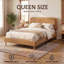 Base de lit grand avec tête de lit ajustable Boucle, base de lit tapissier avec lattes en bois, grand lit silencieux, pas de sommier requis, assemblage facile,-132418183-132418184