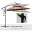 Raylee 295cm Lighted Cantilever Parasol-1898011169