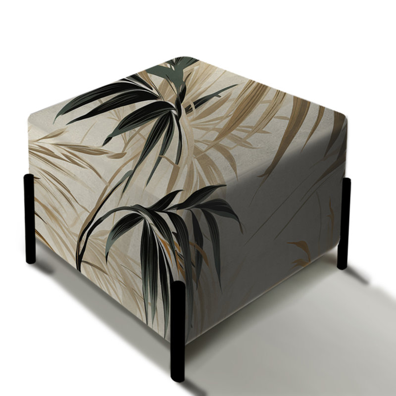 Driftwood Zen Tropical - Repose-pieds carré tropical