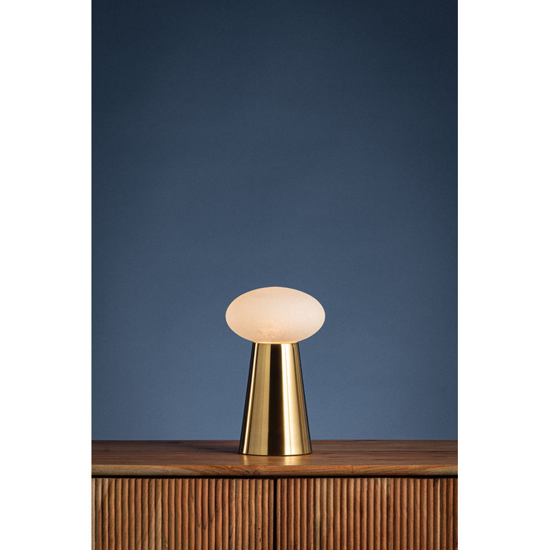 Cashel Rechargeable Table Lamp in Aged Brass
