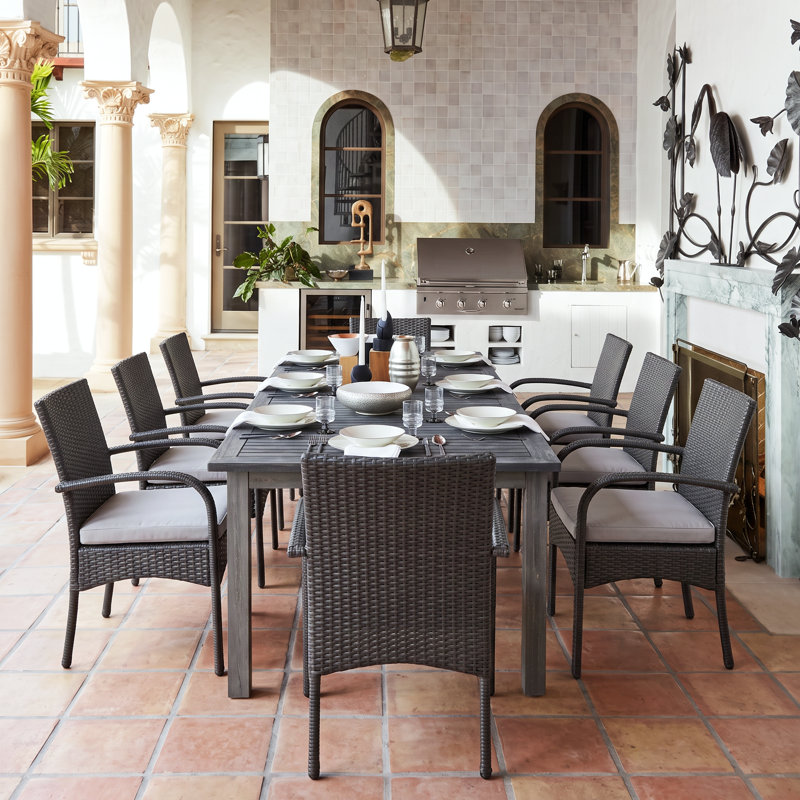 Ensemble repas extensible 9 pièces avec coussins Meissner