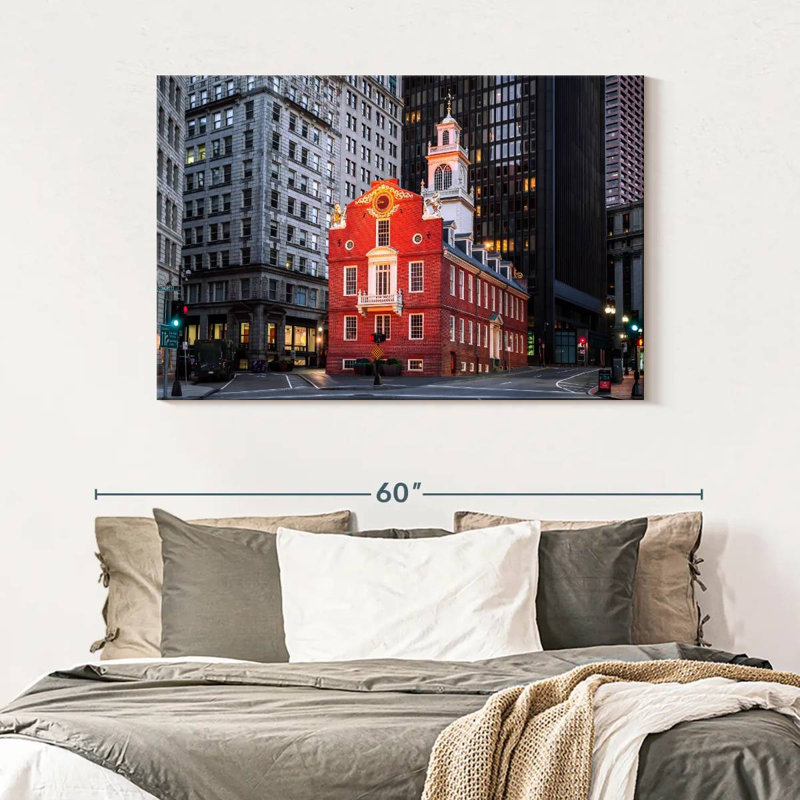 Lilie Old State House of Boston, H 32 po x l 48 po