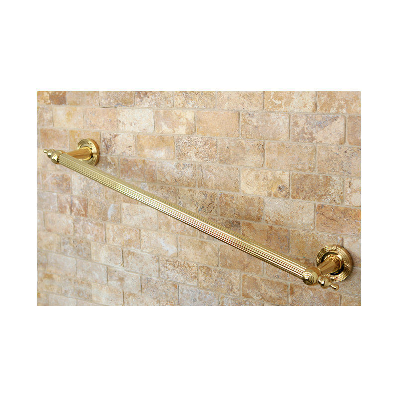 Kingston Brass Templeton 1-Inch O.D Grab Bar, 12" W, Polished Brass