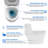 Mocoloo 1.6 Gallons GPF Elongated Comfort Height Floor Mounted One-Piece Toilet (Seat Included)-125361159-125361160