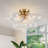 Ahona 3 - Light Dimmable Semi Flush Mount With 13 Clear Glass Bubble Ball-1238706773