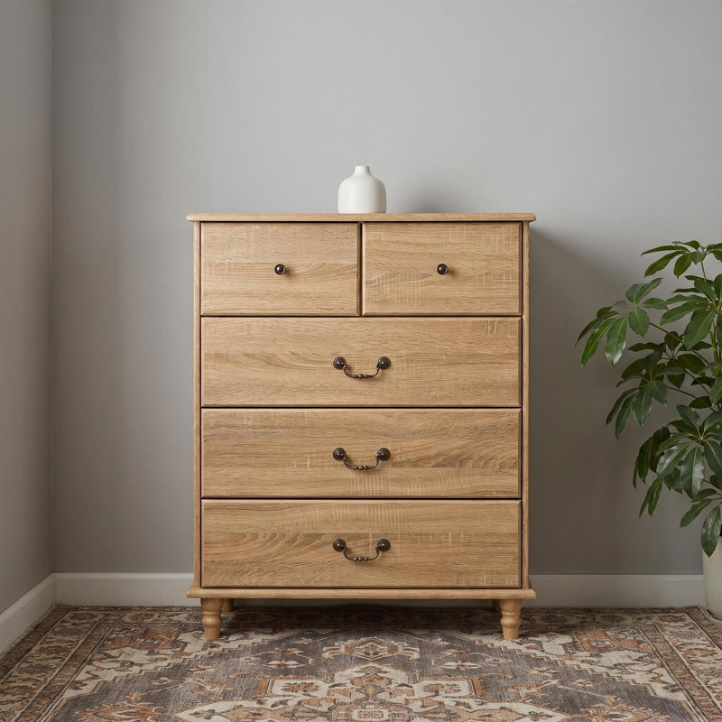 Commode à 5 tiroirs, Oak
