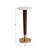 Acacia Wood and Metal Martini Table with Marble Top