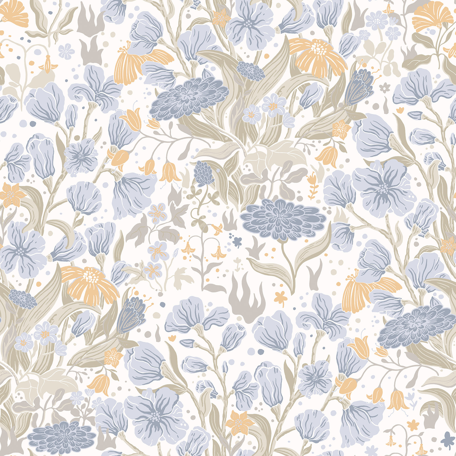 Bixby Faux Grasscloth Wallpaper, Blue/Orange/Cream