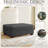 Maelina Upholstered Gray Square Corduroy Ottoman with Solid Wood Legs, Single Ottoman Modular Part For Sectional Sofa-694814587