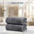 2 Pack Oversized Bath Towel Sheets, 35 x 70 Inches, Deep Grey