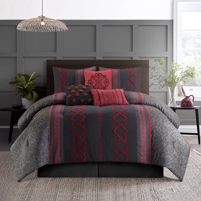 Ensemble d'édredon en microfibre 7 pièces Anthony