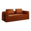 Canapé-lit convertible avec coussin cylindrique - Coussin en velours côtelé avec cadre de forme fixe pour le salon, la chambre à coucher, le salon, le studio-orange-71294584