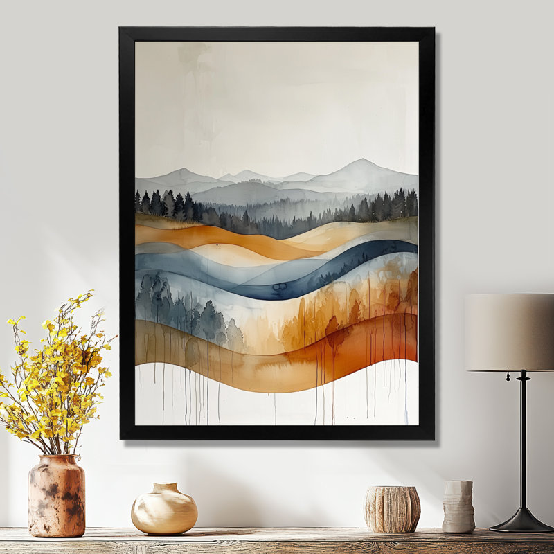 Nykiria - paysages, reproduction d'art sur toile, 20" H x 12" W, Picture Framed, Black