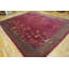 Antique Floral Art Deco Design Chinese Purple / Lavender / Mauve Color Rug