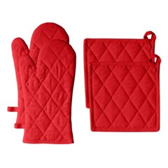 Cute Happy Easter Oven Mitts and Pot Holders Sets Kitchen Oven Mitts Heat  Resistant Non-Slip Potholders Oven Gloves and Hot Pads for BBQ Cooking