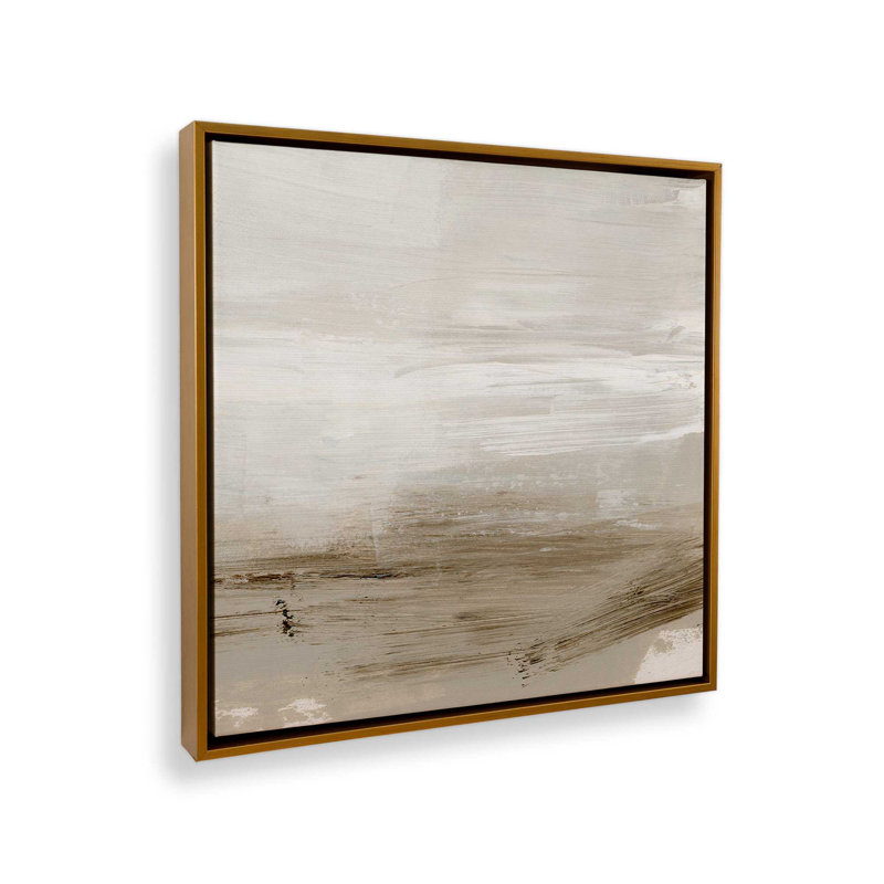 Subtle Earthline I, reproduction sur toile dans un cadre, H 24,75 po x l 24,75 po, Or poli