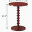 Table d'appoint ronde rouge en bois-2038076472