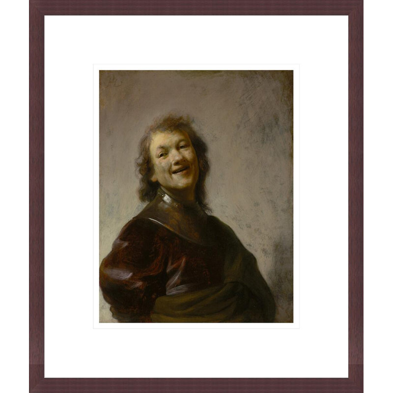 «Rembrandt Laughing» par Rembrandt van Rijn - Estampe numérique encadrée, H 16,16 po x l 13,75 po