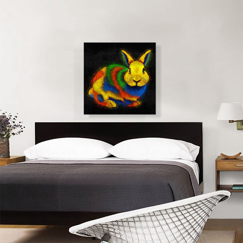 «Rabbit Bunny Animal», impression sur toile tendue, H 26 po x l 26 po x P 0,75 po