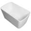Baignoire de trempage autoportante en acrylique de 49 pouces de style japonais avec trop-plein chromé et drain rapide, blanc brillant
