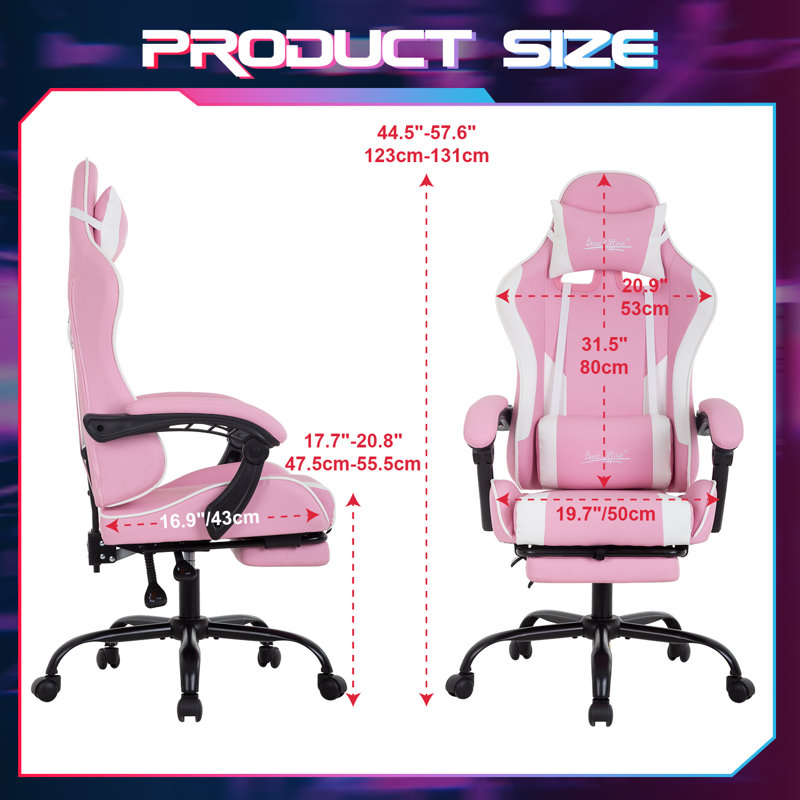 Ergonomic Racing Desk Chair Computer Chair Pro Gamer Racing Chair Complete Support With Footrest And Swivel Design For Gaming And Office Use