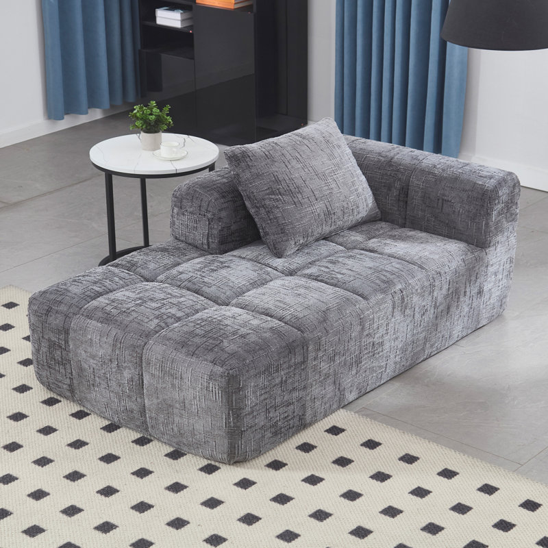 Canapé Boneless UNI NOUS WIN Chenille, canapé modulaire minimaliste, Bleu menthe